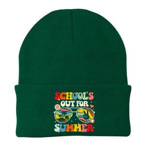 Retro Groovy School's Out For Summer Graduation Teacher Knit Cap Winter Beanie