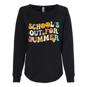 Retro Groovy Schools Out For Summer Graduation Teacher Womens California Wash Sweatshirt