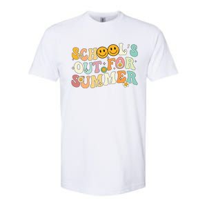 Retro Groovy Schools Out For Summer Graduation Teacher Softstyle CVC T-Shirt