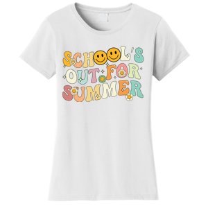 Retro Groovy Schools Out For Summer Graduation Teacher Women's T-Shirt