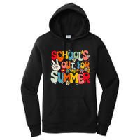 Retro Groovy School's Out For Summer Graduation Teacher Women's Pullover Hoodie