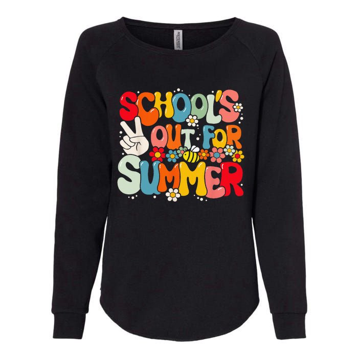 Retro Groovy School's Out For Summer Graduation Teacher Womens California Wash Sweatshirt