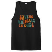 Retro Groovy Saving Animals Is Cool Veterinarian Vet Tech PosiCharge Competitor Tank