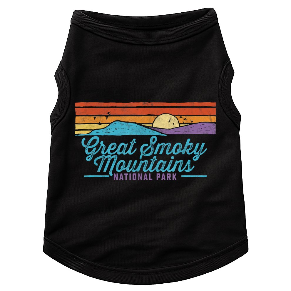 Retro Great Smoky Mountains National Park Doggie Tank