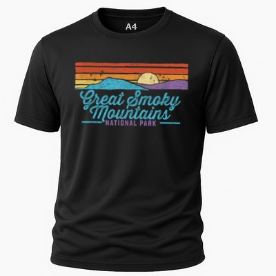 Retro Great Smoky Mountains National Park Cooling Performance Crew T-Shirt