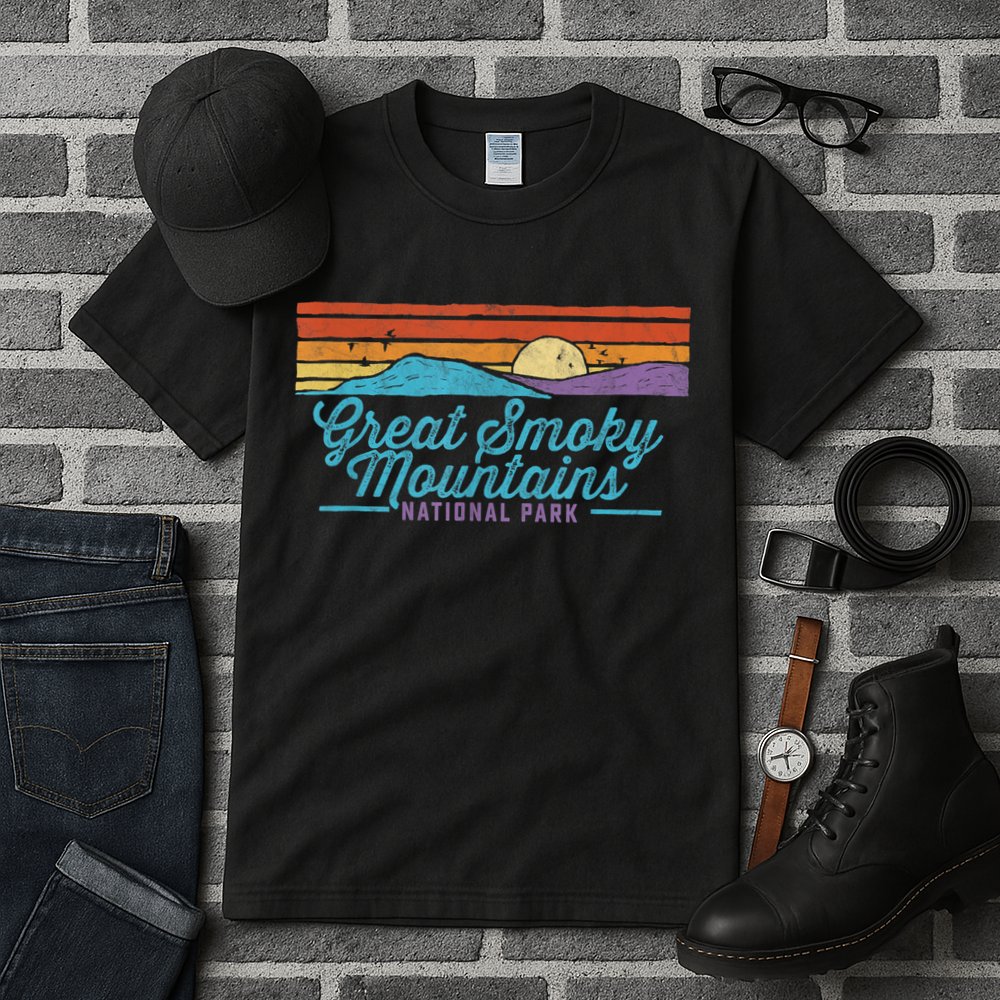 Retro Great Smoky Mountains National Park Tall T-Shirt