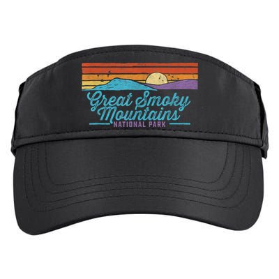 Retro Great Smoky Mountains National Park Adult Drive Performance Visor