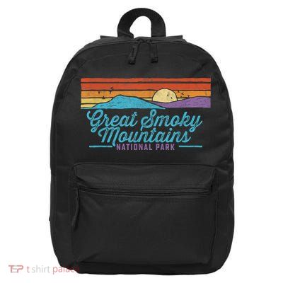 Retro Great Smoky Mountains National Park 16 in Basic Backpack