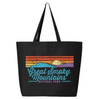 Retro Great Smoky Mountains National Park 25L Jumbo Tote