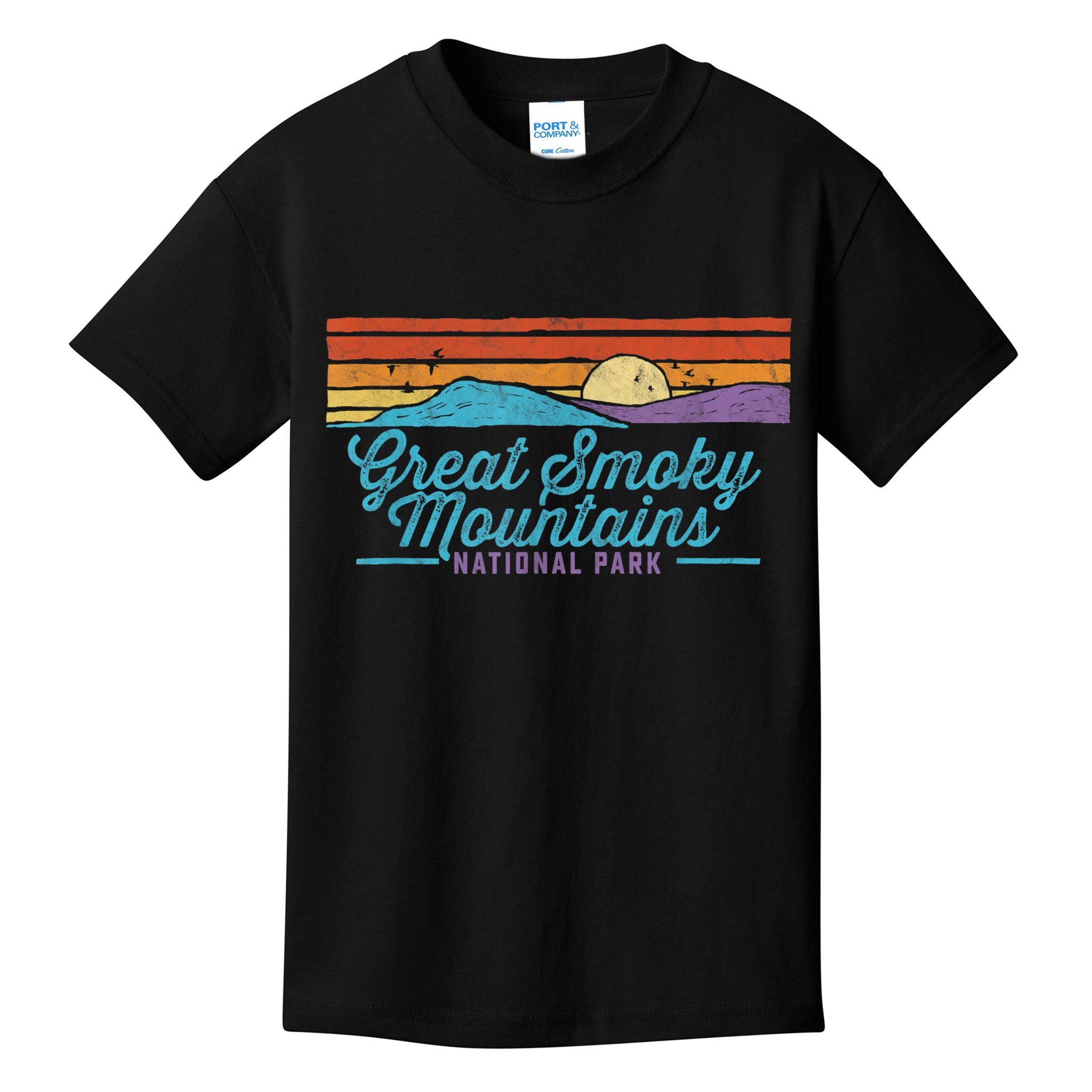 Retro Great Smoky Mountains National Park Kids T-Shirt