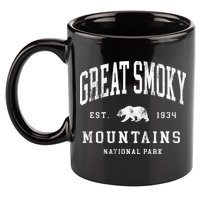 Retro Great Smoky Mountains National Park 11oz C Handle Ceramic Mug
