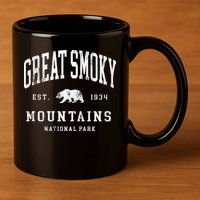 Retro Great Smoky Mountains National Park 11oz C Handle Ceramic Mug