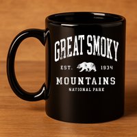 Retro Great Smoky Mountains National Park 11oz C Handle Ceramic Mug