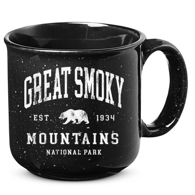 Retro Great Smoky Mountains National Park 15oz Campfire Ceramic Mug