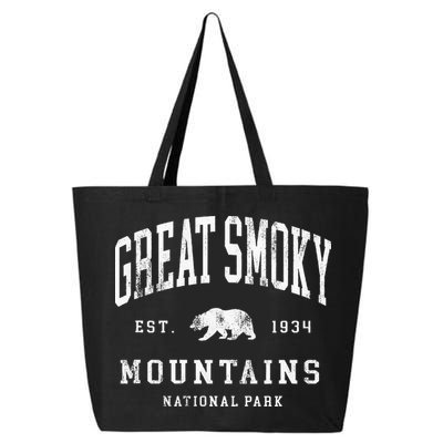 Retro Great Smoky Mountains National Park 25L Jumbo Tote