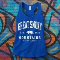 Retro Great Smoky Mountains National Park Womens Tank Top