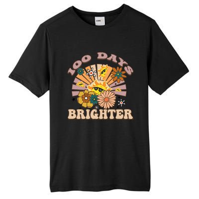 Retro Groovy Sunshine 100 Days Brighter Gift Tall Fusion ChromaSoft Performance T-Shirt