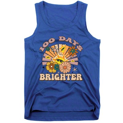 Retro Groovy Sunshine 100 Days Brighter Gift Tank Top