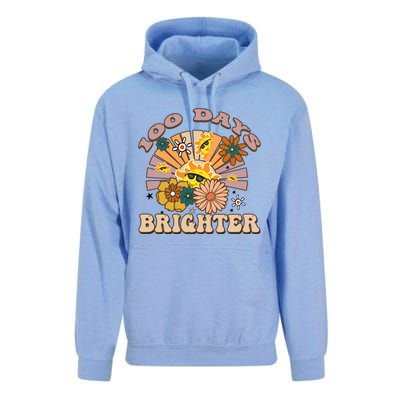 Retro Groovy Sunshine 100 Days Brighter Gift Unisex Surf Hoodie