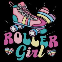 Roller Girl Skater Skating Retro Vintage 70s 80s 90s Skates Cooling Performance Crew T-Shirt