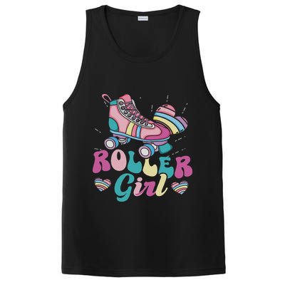 Roller Girl Skater Skating Retro Vintage 70s 80s 90s Skates PosiCharge Competitor Tank