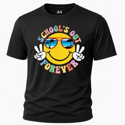Retro Groovy School's Out Forever Retired Teacher Retirement Performance Shirt