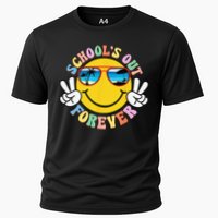 Retro Groovy School's Out Forever Retired Teacher Retirement Cooling Performance Crew T-Shirt