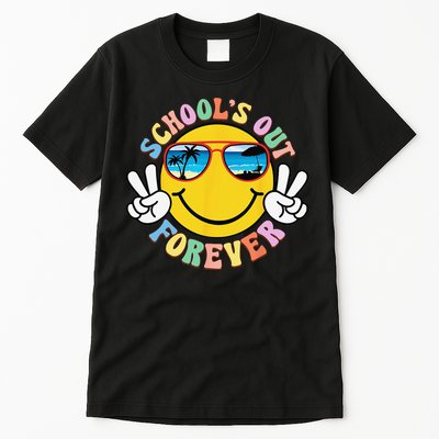 Retro Groovy School's Out Forever Retired Teacher Retirement Tall T-Shirt