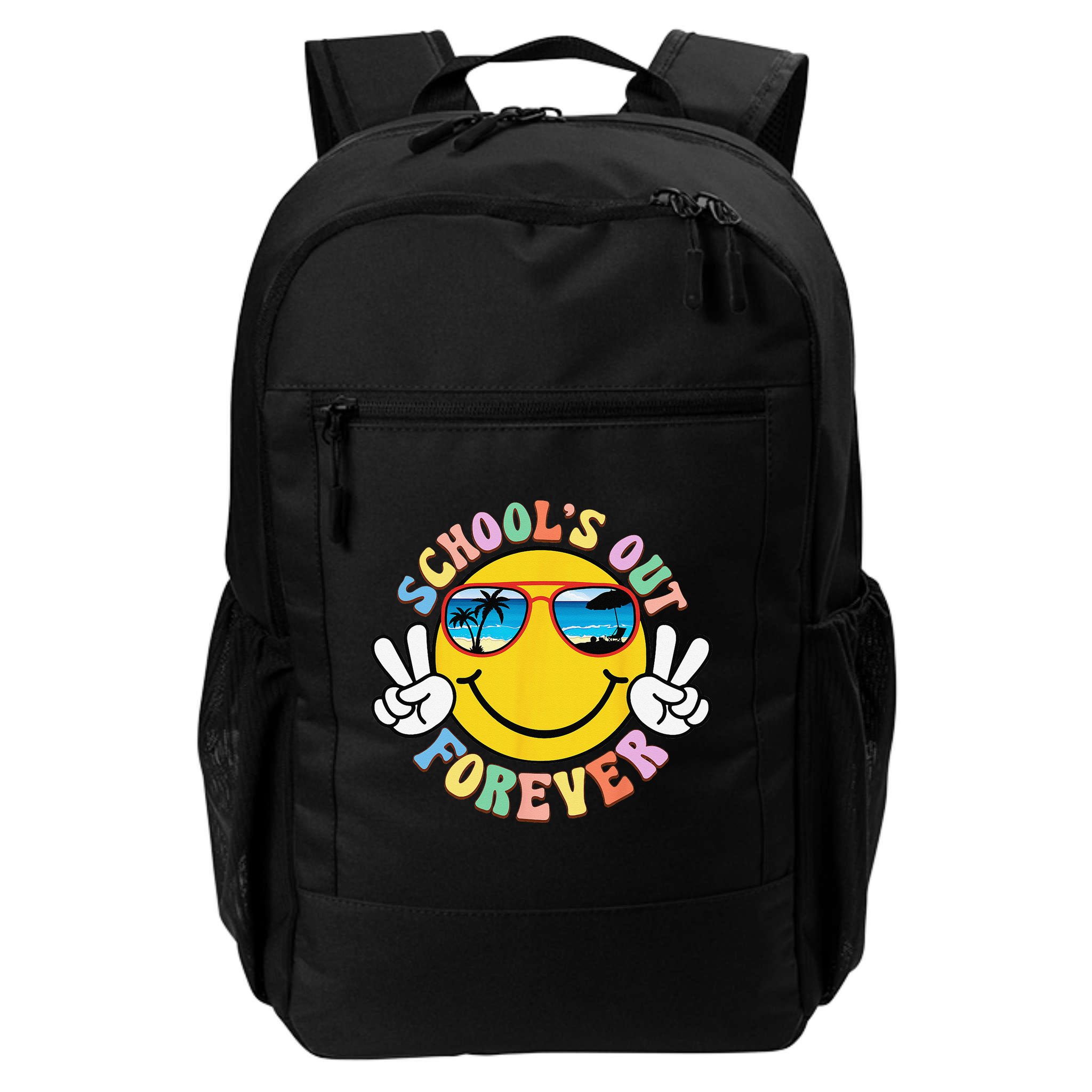 Retro Groovy School's Out Forever Retired Teacher Retirement Backpack