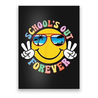 Retro Groovy School's Out Forever Retired Teacher Retirement Poster