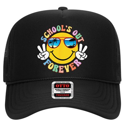 Retro Groovy School's Out Forever Retired Teacher Retirement Trucker Hat