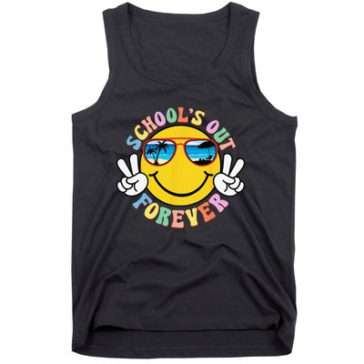 Retro Groovy School's Out Forever Retired Teacher Retirement Tank Top