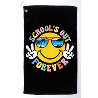 Retro Groovy School's Out Forever Retired Teacher Retirement Golf Towel