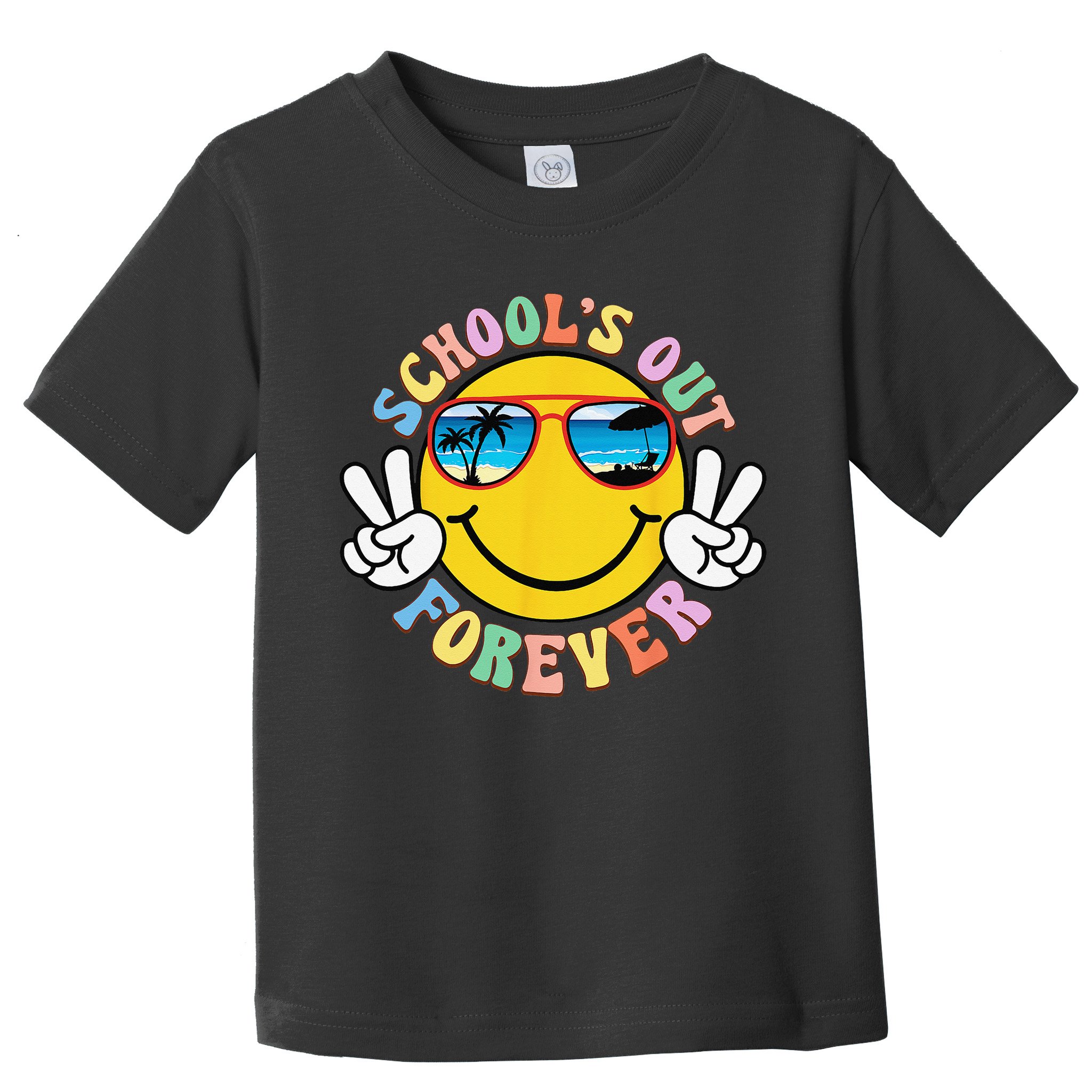 Retro Groovy School's Out Forever Retired Teacher Retirement Toddler T-Shirt