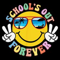 Retro Groovy School's Out Forever Retired Teacher Retirement Wool Snapback Cap