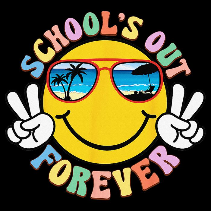 Retro Groovy School's Out Forever Retired Teacher Retirement Wool Snapback Cap
