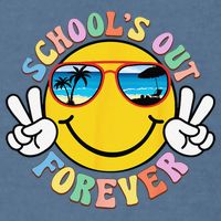 Retro Groovy School's Out Forever Retired Teacher Retirement Garment-Dyed Sweatshirt