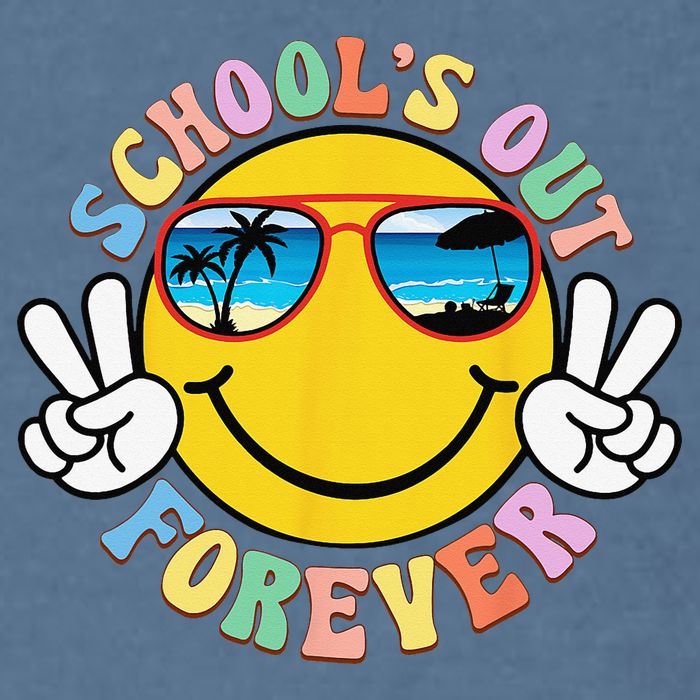 Retro Groovy School's Out Forever Retired Teacher Retirement Garment-Dyed Sweatshirt
