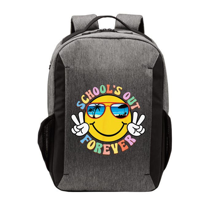 Retro Groovy School's Out Forever Retired Teacher Retirement Vector Backpack