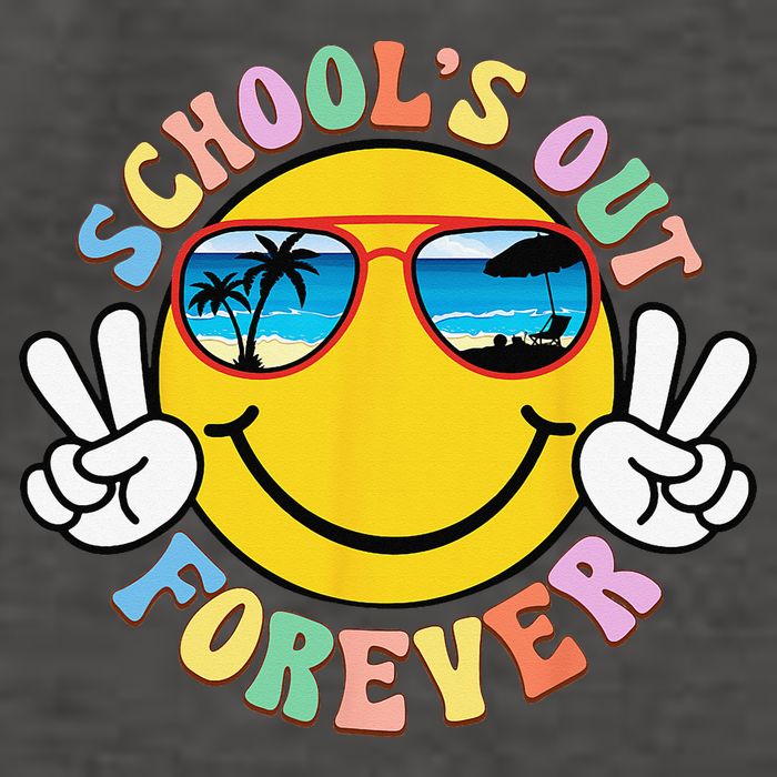 Retro Groovy School's Out Forever Retired Teacher Retirement Vector Backpack
