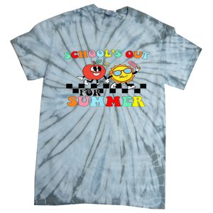 Retro Groovy School's Out For Summer Graduation Teacher Tie-Dye T-Shirt