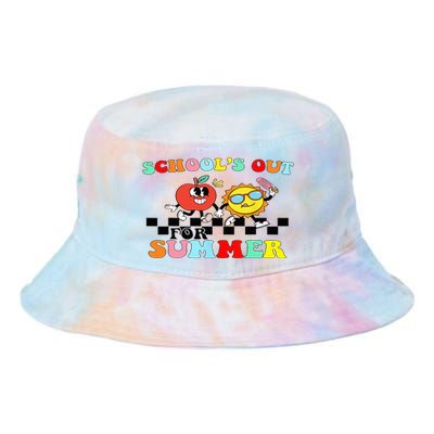 Retro Groovy School's Out For Summer Graduation Teacher Tie Dye Newport Bucket Hat