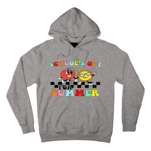 Retro Groovy School's Out For Summer Graduation Teacher Tall Hoodie