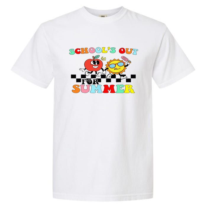 Retro Groovy School's Out For Summer Graduation Teacher Garment-Dyed Heavyweight T-Shirt