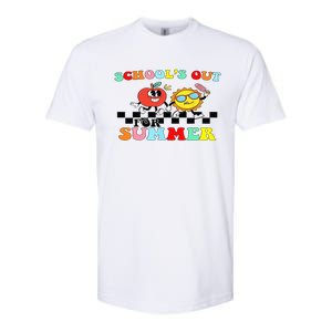 Retro Groovy School's Out For Summer Graduation Teacher Softstyle CVC T-Shirt