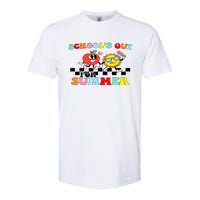 Retro Groovy School's Out For Summer Graduation Teacher Softstyle CVC T-Shirt