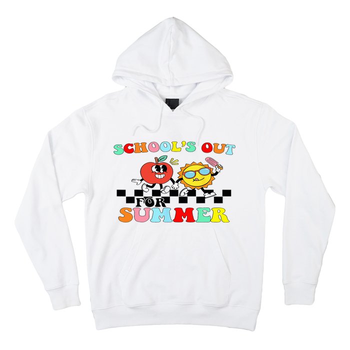 Retro Groovy School's Out For Summer Graduation Teacher Hoodie