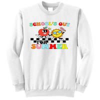 Retro Groovy School's Out For Summer Graduation Teacher Sweatshirt