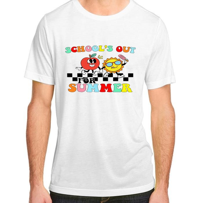 Retro Groovy School's Out For Summer Graduation Teacher Adult ChromaSoft Performance T-Shirt