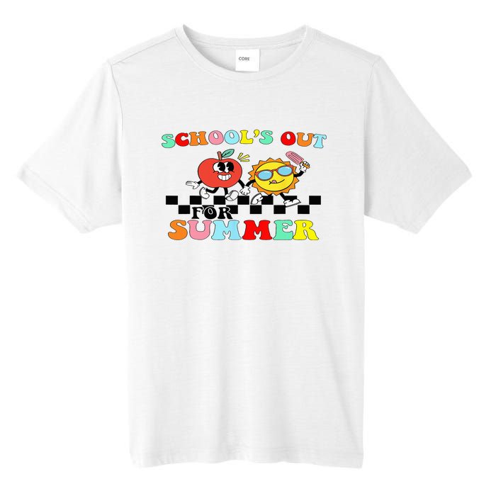 Retro Groovy School's Out For Summer Graduation Teacher Tall Fusion ChromaSoft Performance T-Shirt